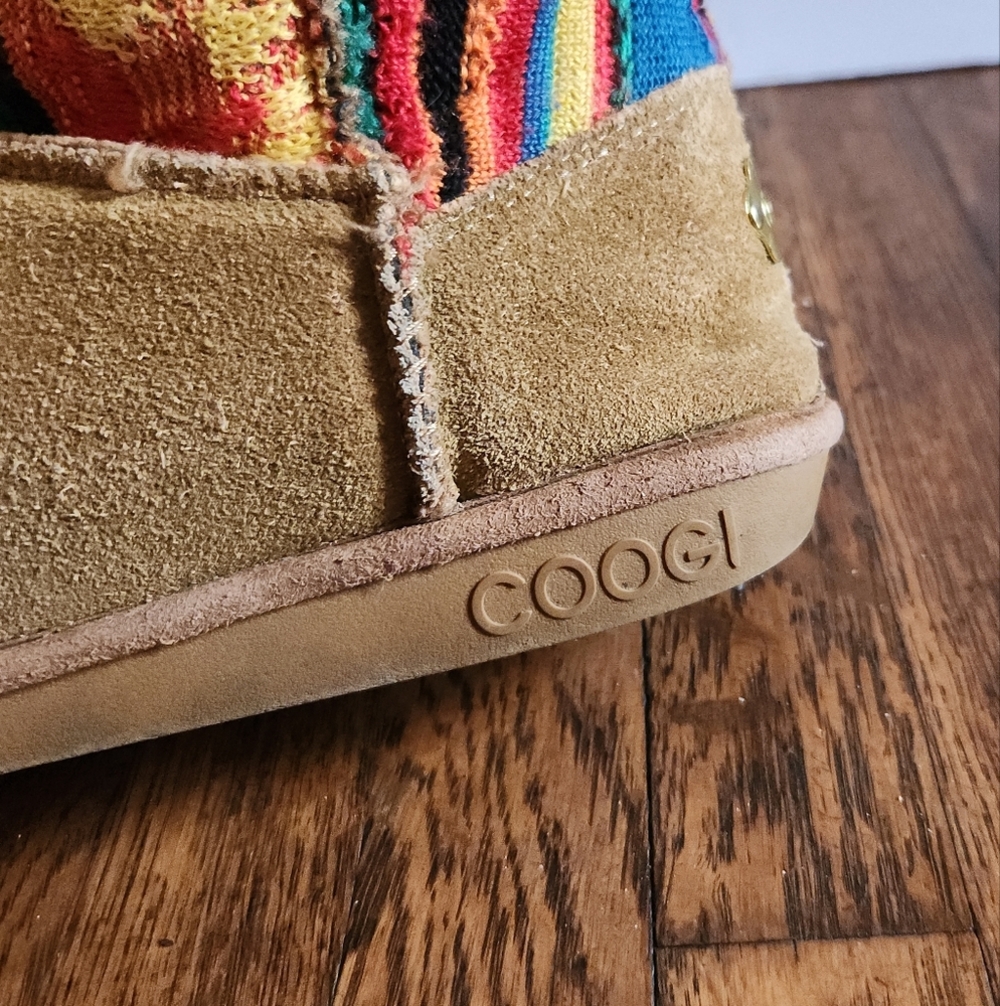 RARE Vintage COOGI 3D Rainbow Colorful Knit Sweater Ugg Style Winter Boots - Picture 12 of 14